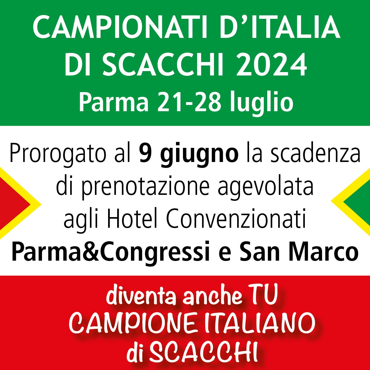 Proroga Prenotazioni Campionati D'Italia 2024